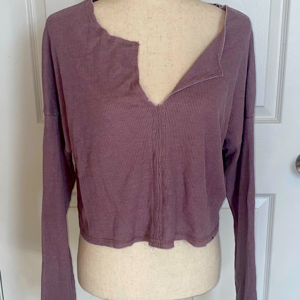 Long sleeve purple shirt